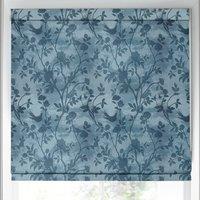 Laura Ashley Eglantine Silhoutte Woven Made to Measure Roman Blind Seaspray