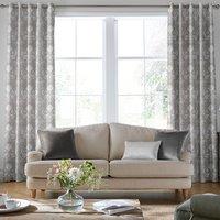 Laura Ashley Josette Woven Made to Measure Curtain Steel