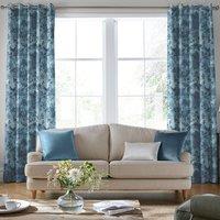 Laura Ashley Eglantine Silhoutte Woven Made to Measure Curtain Seaspray