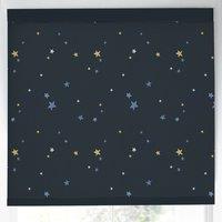 Laura Ashley Painterly Stars Made to Measure Blackout Roller Blind Midnight