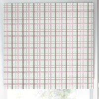 Laura Ashley Burford Check Made to Measure Blackout Roller Blind Rose
