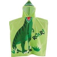 Catherine Lansfield Dinosaur 60cm x 120cm Hooded Poncho Towel Green