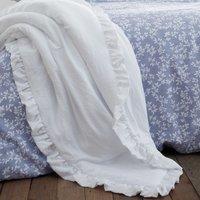 Bianca Soft Washed Frill 220cm x 230cm Bedspread White