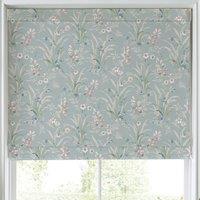 Laura Ashley Mosedale Posy Made to Measure Roman Blind Dark Duck Egg Blue