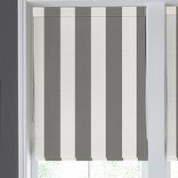 Laura Ashley Lille Stripe Made to Measure Roman Blind Steel