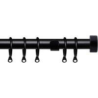 25-28mm Pristine Stud End Cap Pole Extendable Curtain Pole Black