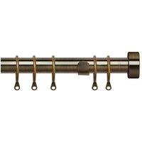 25-28mm Pristine Stud End Cap Pole Extendable Curtain Pole Antique Brass