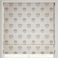 William Morris Lily Flower Embroidery Made to Measure Roman Blind Woad