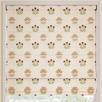 William Morris Lily Flower Embroidery Made to Measure Roman Blind Madder