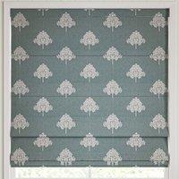 William Morris Marigold Tree Embroidery Made to Measure Roman Blind Woad