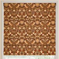 William Morris Strawberry Thief Velvet Made to Measure Roman Blind Acorn