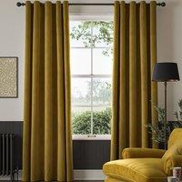 William Morris Lodden Embroidery Made to Measure Curtain Ochre