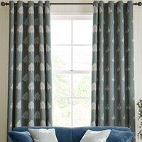 William Morris Marigold Tree Embroidery Made to Measure Curtain Woad