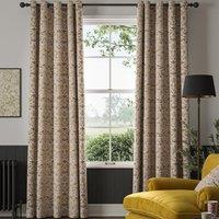 William Morris Strawberry Thief Made to Measure Curtain Ochre