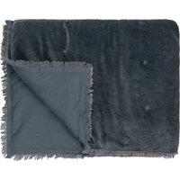 Jaye Cotton Velvet 140cm x 220cm Bedspread Slate