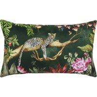 Leopard Boudoir Outdoor Filled Cushion 30cm x 50cm Forest