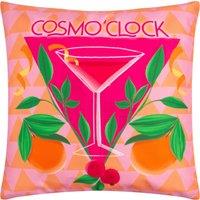 Cosmo O' Clock Abstract Outdoor Filled Cushion 43cm x 43cm Pink