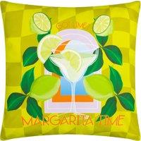 Margarita Abstract Outdoor Filled Cushion 43cm x 43cm Lime