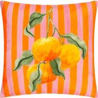 Oranges Striped Outdoor Filled Cushion 43cm x 43cm Orange