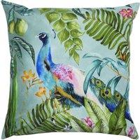 Peacock Outdoor Filled Cushion 43cm x 43cm Multi