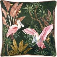 Platalea Botanical Filled Cushion 43cm x 43cm Green