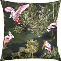 Platalea Botanical Outdoor Filled Cushion 43cm x 43cm Bottle Green