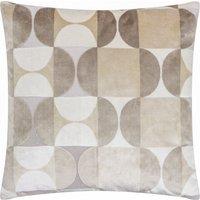 Bardot Cut Velvet Filled Cushion 50cm x 50cm Natural