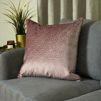 Florence Embossed Velvet Filled Cushion 55cm x 55cm Blush
