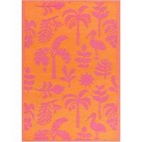Marula Outdoor Indoor 100% Recycled 120cm x 180cm Rug Orange Pink