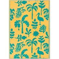Marula Outdoor Indoor 100% Recycled 120cm x 180cm Rug Yellow Teal