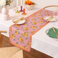 Oranges Indoor Outdoor Table 180cm x 35cm Runner Pink