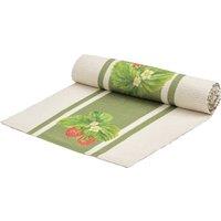 Strawberries Indoor Outdoor Table 180cm x 35cm Runner Sage