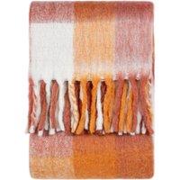Juno Faux Mohair Check 130cm x 180cm Throw Cinnamon