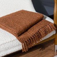 Morni Woven Tasselled 130cm x 180cm Throw Hazel