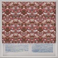 William Morris Strawberry Thief Made to Measure Roman Blind Red