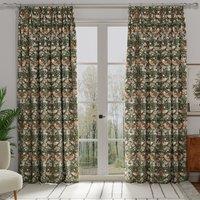William Morris Strawberry Thief Made to Measure Curtain Green