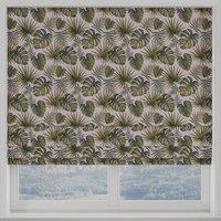 Monstera Made to Measure Roman Blind Green