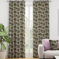 Monstera Made to Measure Curtain Green