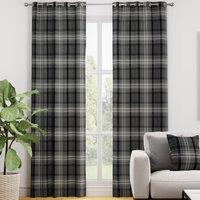 Highland Check Made to Measure Curtain Charcoal