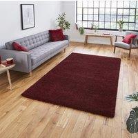 Sierra 9000 Plain Shaggy Rug Ruby