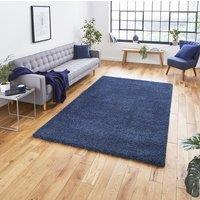 Sierra 9000 Plain Shaggy Rug Dark Blue