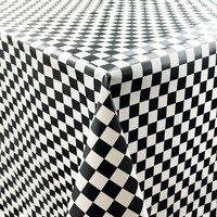 Chef's Check PVC Fabric Black