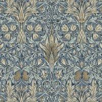 William Morris Snakeshead Digitally Printed Fabric Denim