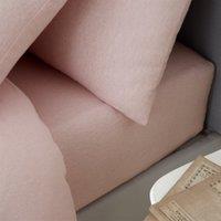 Catherine Lansfield Brushed Cotton Soft and Cosy Bed Linen Fitted Sheet Pink