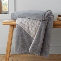 Catherine Lansfield Cosy Larsson Fleece 130cm x 170cm Throw Grey