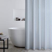 Catherine Lansfield Timeless Stripe Shower Curtain Blue