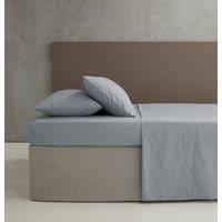Catherine Lansfield Easy Iron Percale Weave Flat Sheet Grey