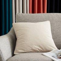 Catherine Lansfield Wilson Velvet Filled Cushion 45cm x 45cm Natural
