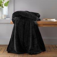 Catherine Lansfield Raschel Velvet Touch 200cm x 240cm Throw Black
