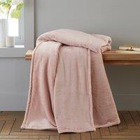 Catherine Lansfield Raschel Velvet Touch 130cm x 170cm Throw Blush